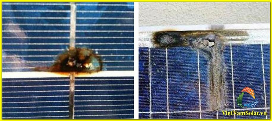 Lỗi điểm nóng phá hủy các tế bào hoặc tấm pin mặt trời