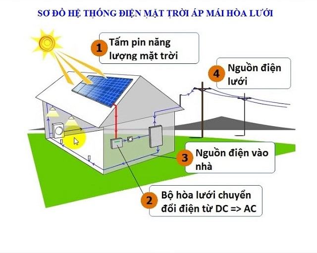 Tấm pin hấp thụ năng lượng mặt trời và chuyển hóa thành năng lượng điện