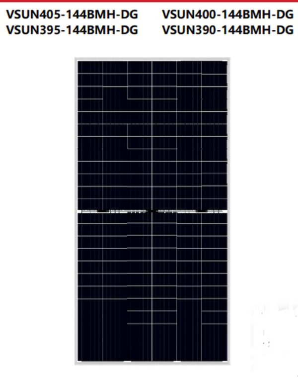 Tấm pin năng lượng mặt trời Vsun405-144BMH-DG công suất 405W