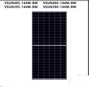 tấm pin năng lượng mặt trời Vsun405-144M-BW công suất 405W
