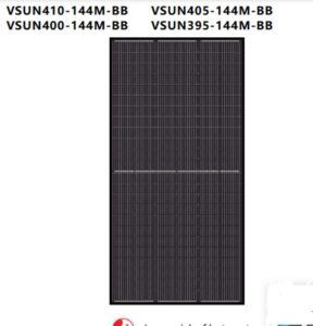 Tấm pin năng lượng mặt trời VSun410-144M-BB công suất 410W