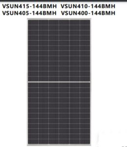 Tấm pin năng lượng mặt trời Vsun415-144BMH công suất 415W