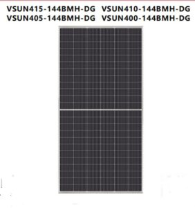 Tấm pin năng lượng mặt trời Vsun415-144BMH-DG công suất 415W
