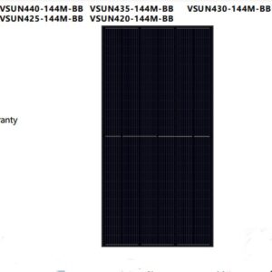 Tấm pin năng lượng mặt trời Vsun440-144M-BB công suất 440W 