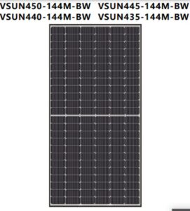 Tấm pin năng lượng mặt trời Vsun450-144M-BW công suất 450W