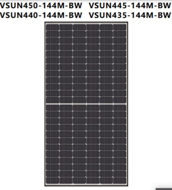 Tấm pin năng lượng mặt trời Vsun450-144M-BW công suất 450W