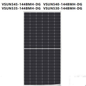 Tấm pin năng lượng mặt trời Vsun545-144BMH-DG công suất 545W 