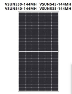 Tấm pin năng lượng mặt trời Vsun550-144MH