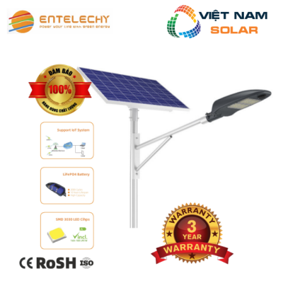 Đèn Led Năng Lượng Mặt Trời ENTELECHY Cao Cấp 80W
