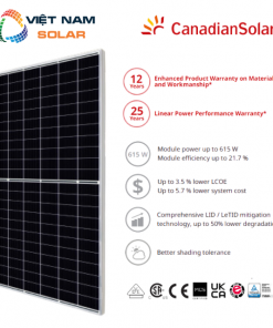 Tấm Pin Năng Lượng Mặt Trời Canadian Solar 595WP - HiKu7-CS7L-595MS
