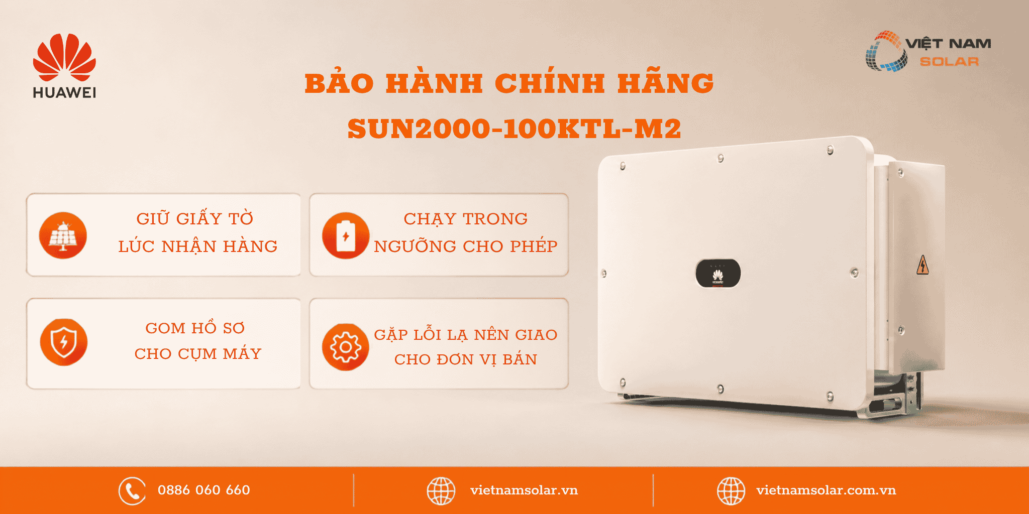 SUN2000-100KTL-M2 - Inverter Hòa Lưới Huawei 100kW 3 Pha 3 bao hanh chinh hang sun2000 100ktl m2 inverter huawei 100kw 3 pha