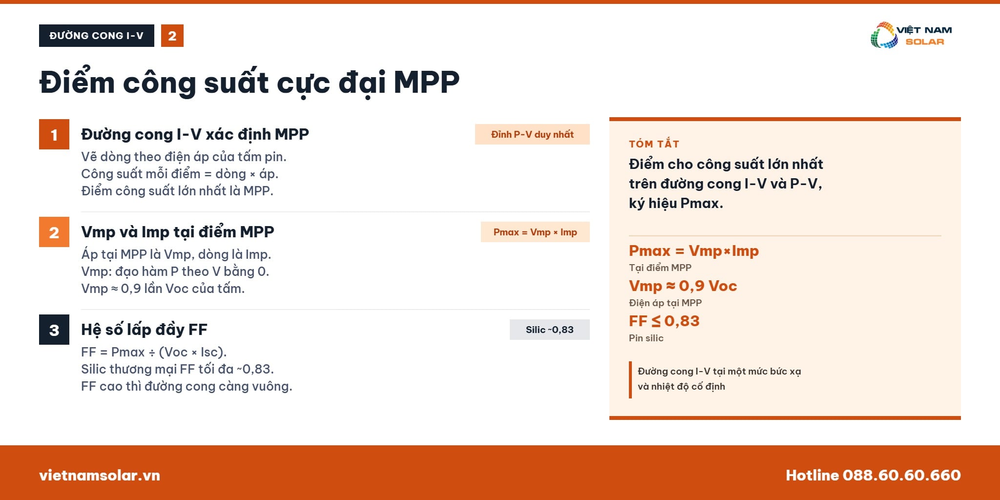 MPPT - Maximum Power Point Tracking Là Gì? 26 Điểm công suất cực đại MPP trên đường cong I-V và P-V