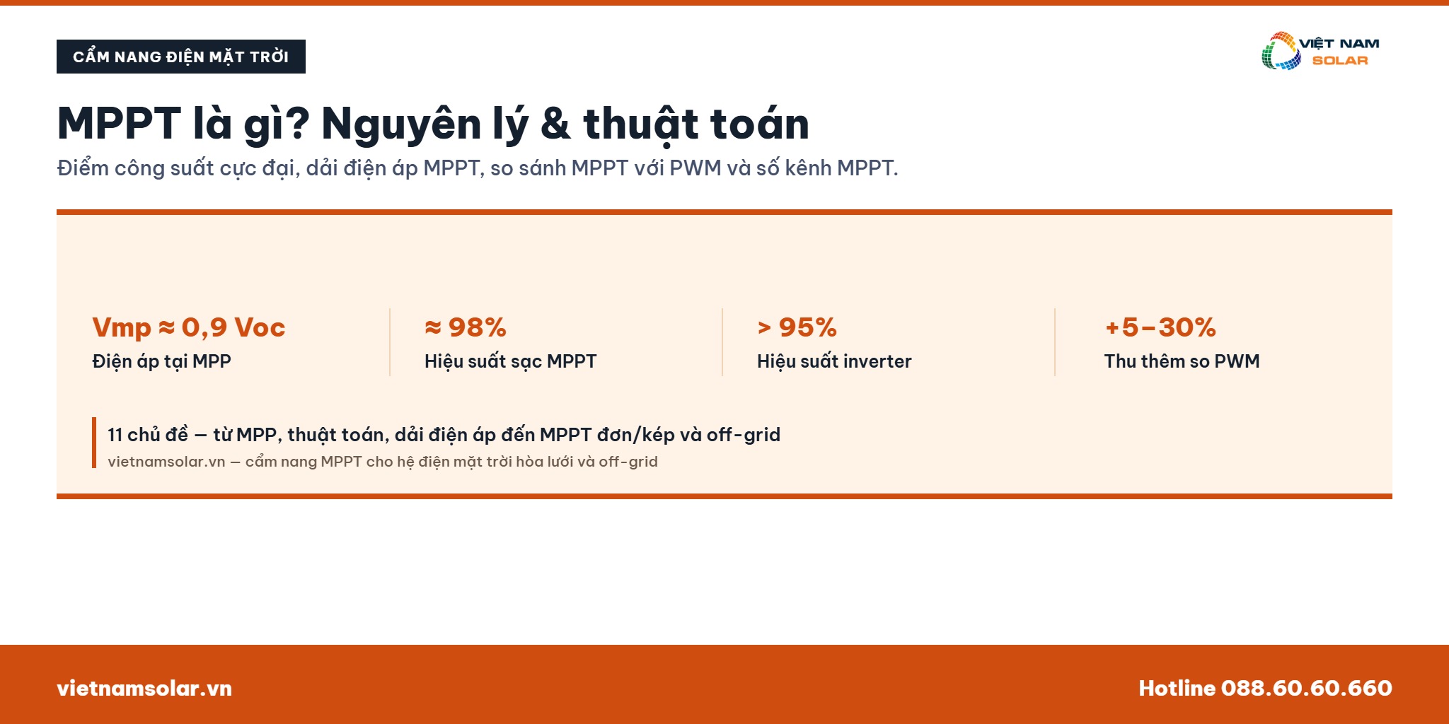 MPPT - Maximum Power Point Tracking Là Gì? 13 MPPT là gì? Nguyên lý & thuật toán
