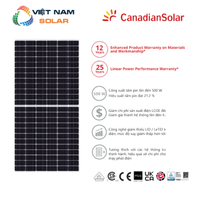 Tấm Pin Năng Lượng Mặt Trời Canadian Solar 440WP - HiKu-CS3W-440MS