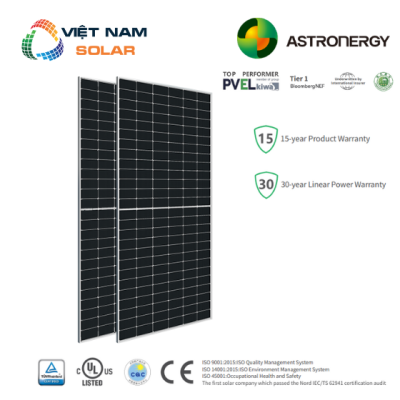 Tấm Pin NLMT Astronergy Solar 545WP - 2 Mặt Kính [Giá Sỉ]
