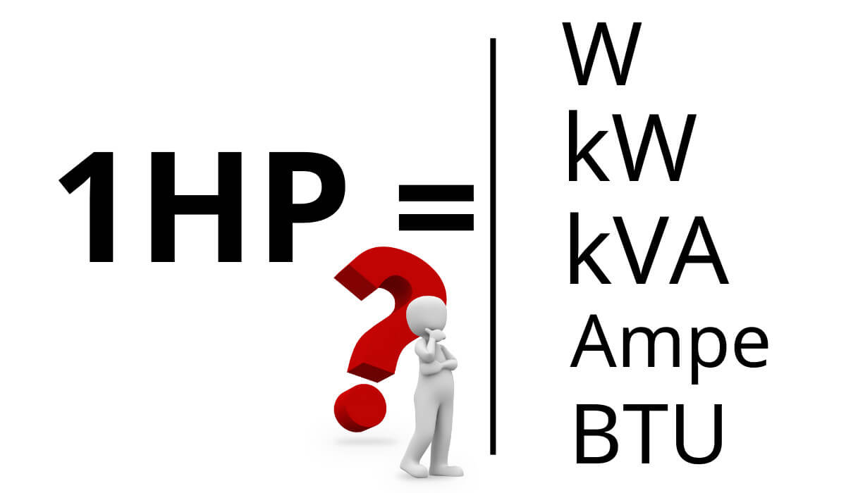 1 HP mã ngựa bằng bao nhiêu kW, W, KVA