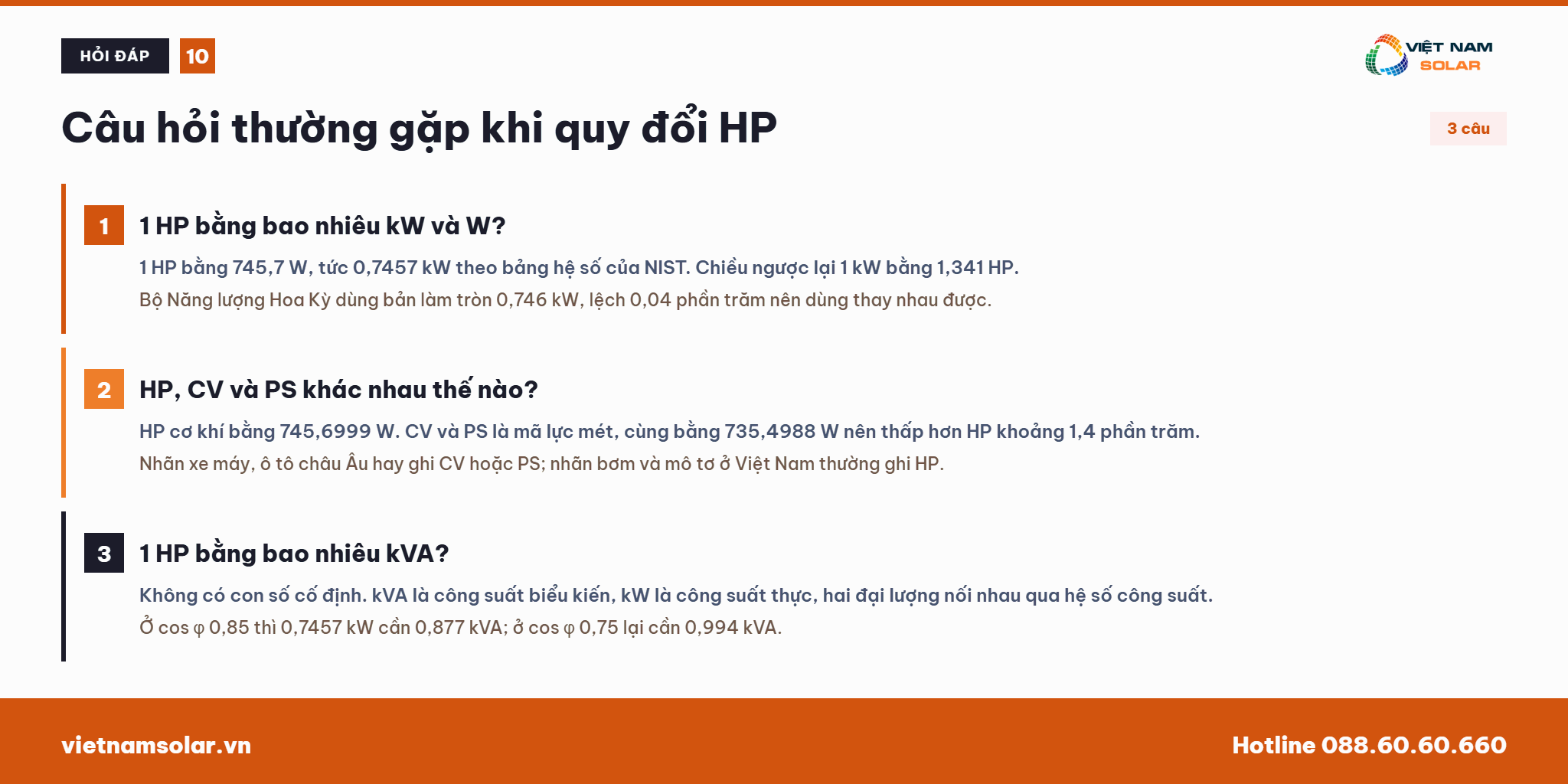 1 HP Mã Ngựa Bằng Bao Nhiêu kW, W, KVA Chính Xác 23 Câu hỏi thường gặp khi quy đổi HP