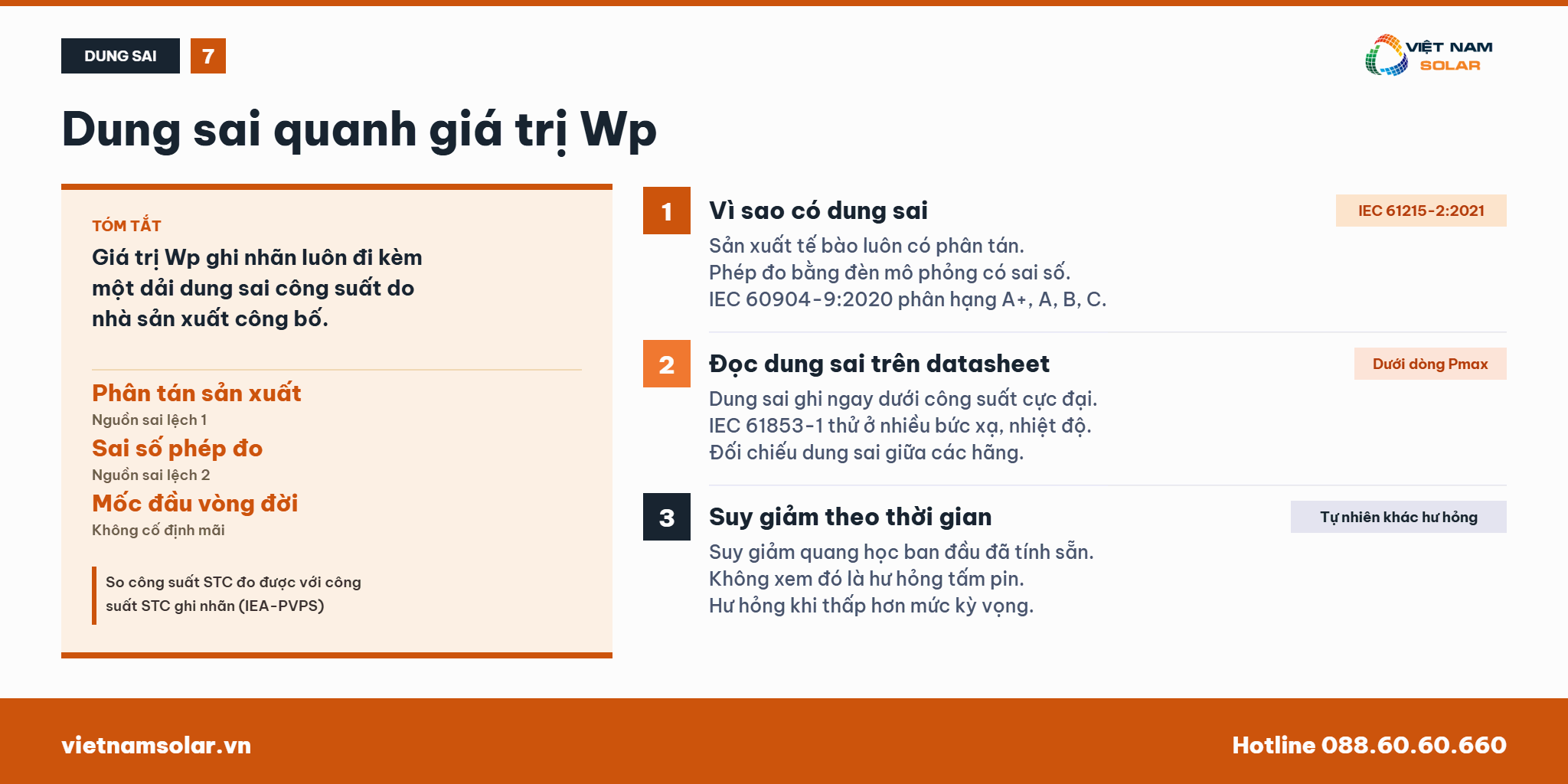 Watt-peak (WP) - KiloWatt-peak (KWP) Trong Điện Măt Trời 32 Dung sai công suất quanh giá trị Wp ghi nhãn