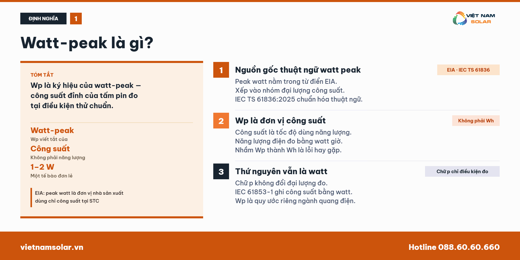 Watt-peak (WP) - KiloWatt-peak (KWP) Trong Điện Măt Trời 26 Định nghĩa watt-peak và ký hiệu Wp