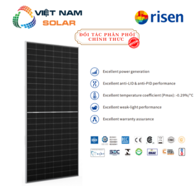 Tấm Pin NLMT Risen 595WP n-type TOPCon [Giá Sỉ]