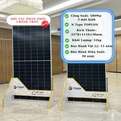 Tấm Pin NLMT Risen 580WP n-type TOPCon [Giá Sỉ]