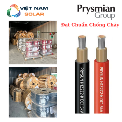 Dây Cáp Điện Solar Prysmian (ý) 4mm2, 1500VDC (Đen-Đỏ)