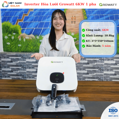 Inverter Hòa Lưới Growatt 6KW 1 pha [Giá Sỉ]