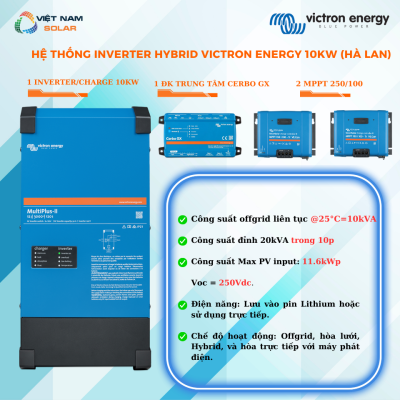 Inverter Hybrid Victron Energy 10kw 1 pha - Sản Phẩm Hà Lan