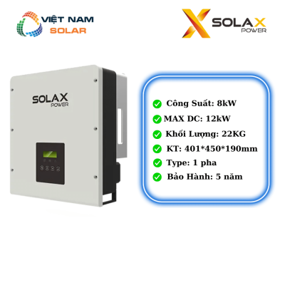 Inverter Hòa Lưới SolaX 8KW 1 pha [Giá Sỉ]