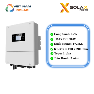 Inverter Hybrid SolaX 6KW 1 pha [Giá Sỉ]