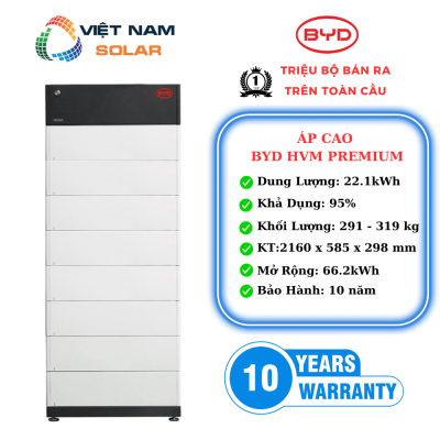 [Áp Cao] Pin Lưu Trữ Điện Lithium BYD 22.1kWh - HVM22.1 Premium