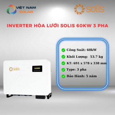 Inverter Hòa Lưới Solis 60KW 3 pha - S5-GC60 [Giá Sỉ]