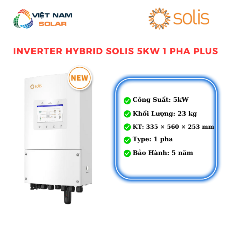 Inverter Hybrid Solis 5KW 1 Pha Plus - S6-EH1P5K-L-PLUS [Giá Sỉ] - Việt ...