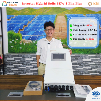 Inverter Hybrid Solis 8KW 1 Pha Plus - S6-EH1P8K-L-PLUS [Giá Sỉ]