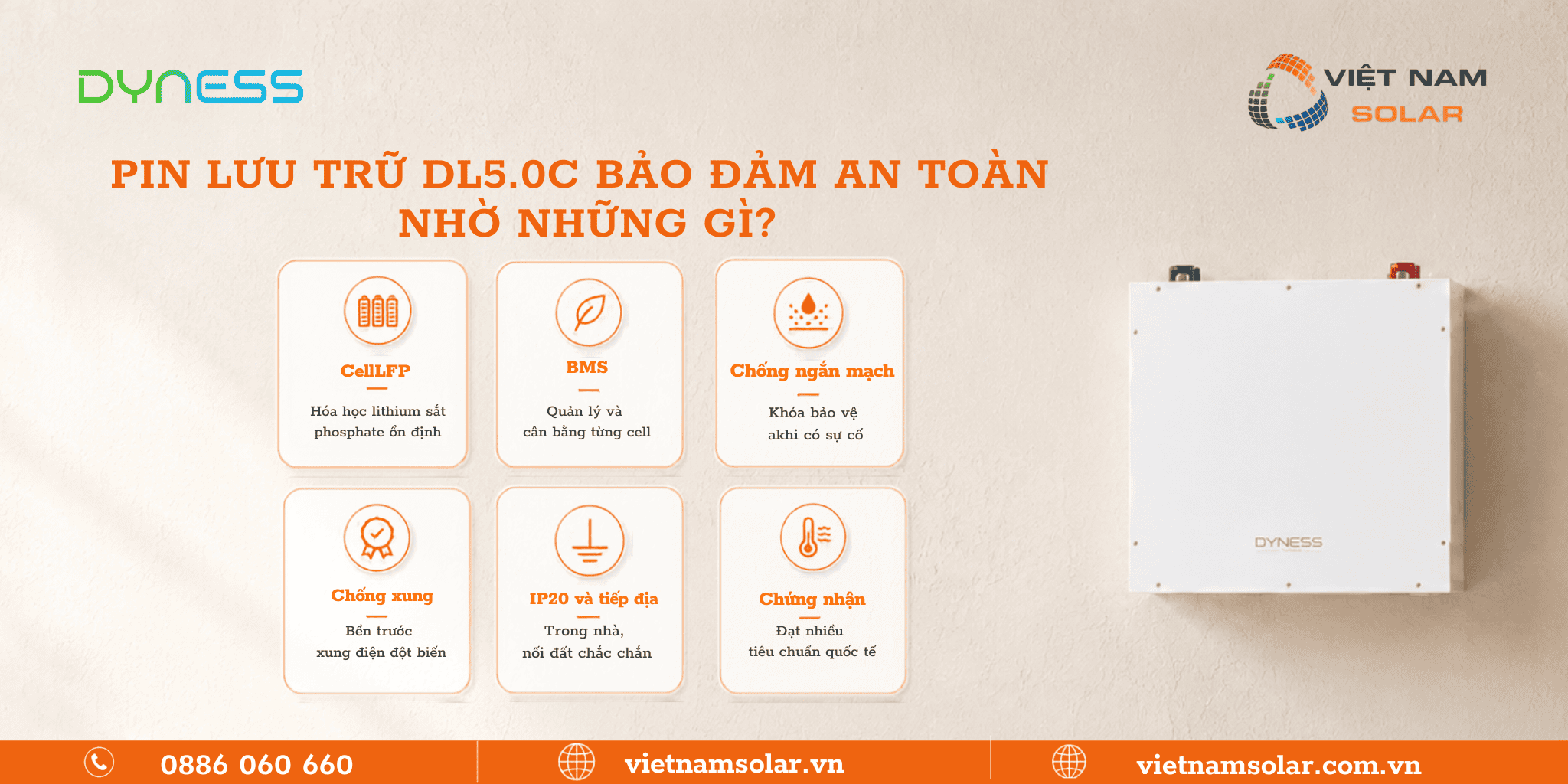 DL5.0C - Pin Lưu Trữ Điện Lithium Dyness DL5.0C 5kWh 2 bao ve an toan pin luu tru dien lithium dyness 5kwh dl5 0c