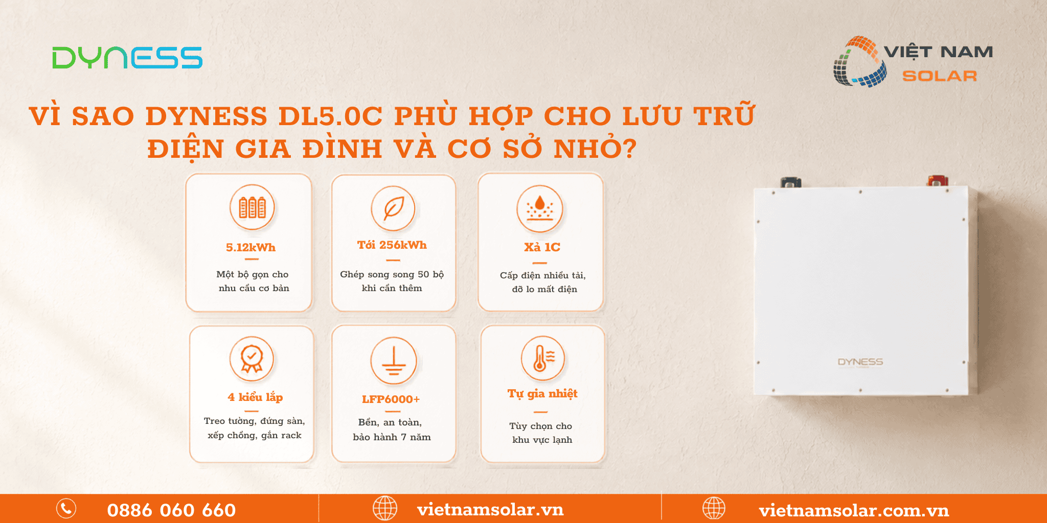 DL5.0C - Pin Lưu Trữ Điện Lithium Dyness DL5.0C 5kWh 1 tinh nang noi bat pin luu tru dien lithium dyness 5kwh dl5 0c