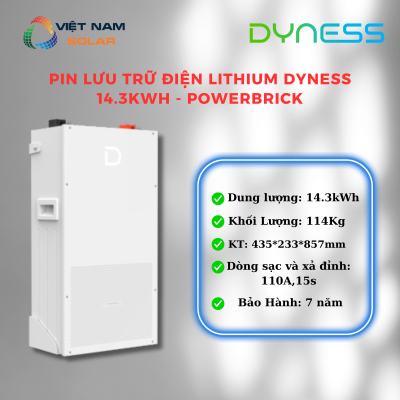 Pin Lưu Trữ Điện Lithium Dyness 14.3kWh - PowerBrick