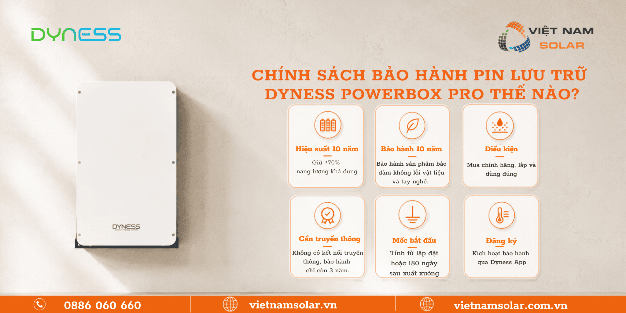 Powerbox Pro - Pin Lưu Trữ Điện Lithium Dyness Powerbox Pro 10.2kWh (IP 65) 3 chinh sach bao hanh pin luu tru dien lithium dyness 10 2kwh powerbox pro