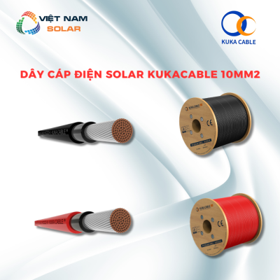Dây Cáp Điện Solar kukacable 10mm2, 1500VDC, (Đen-Đỏ) (KKSC88100AD8)