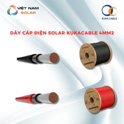 Dây Cáp Điện Solar kukacable 4mm2, 1500VDC, (Đen-Đỏ) (KKSC88040AD8)