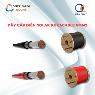 Dây Cáp Điện Solar kukacable 6mm2, 1500VDC, (Đen-Đỏ) (KKSC88060AD8)