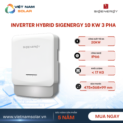 [Áp cao] Inverter Hybrid Sigen 10KW 3 Pha - SigenStor Hybrid Inverter 10.0 TP2 Bảo Hành 5 Năm