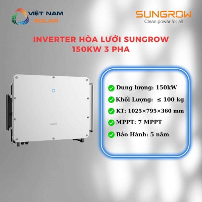 Inverter Hòa Lưới Sungrow 150KW 3 pha [Giá Sỉ]