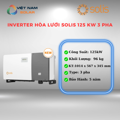 Inverter hòa lưới Solis 125 kW 3 pha - S6-GC125K [Giá Sỉ]
