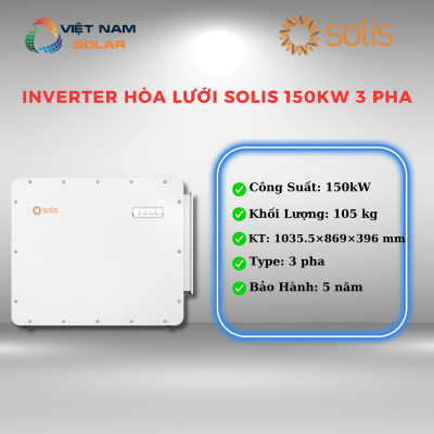 Inverter hòa lưới Solis 150kW 3 pha - S6-GC3P150K07-NV-ND [Giá Sỉ]