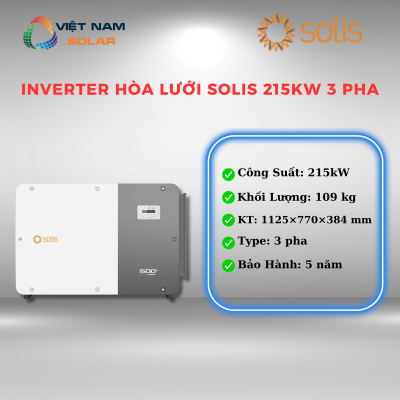 Inverter hòa lưới Solis 215 kW 3 pha - SOLIS-215K-EHV-5G-PLUS [Giá Sỉ]