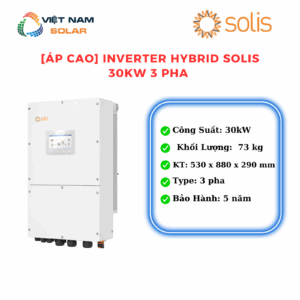 [Áp cao] Inverter hybrid 30Kw 3pha Solis - S6-EH3P30K-H [Giá Sỉ]