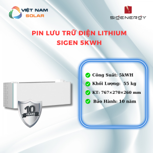 Pin Lưu Trữ Điện Lithium Sigen 5kWh