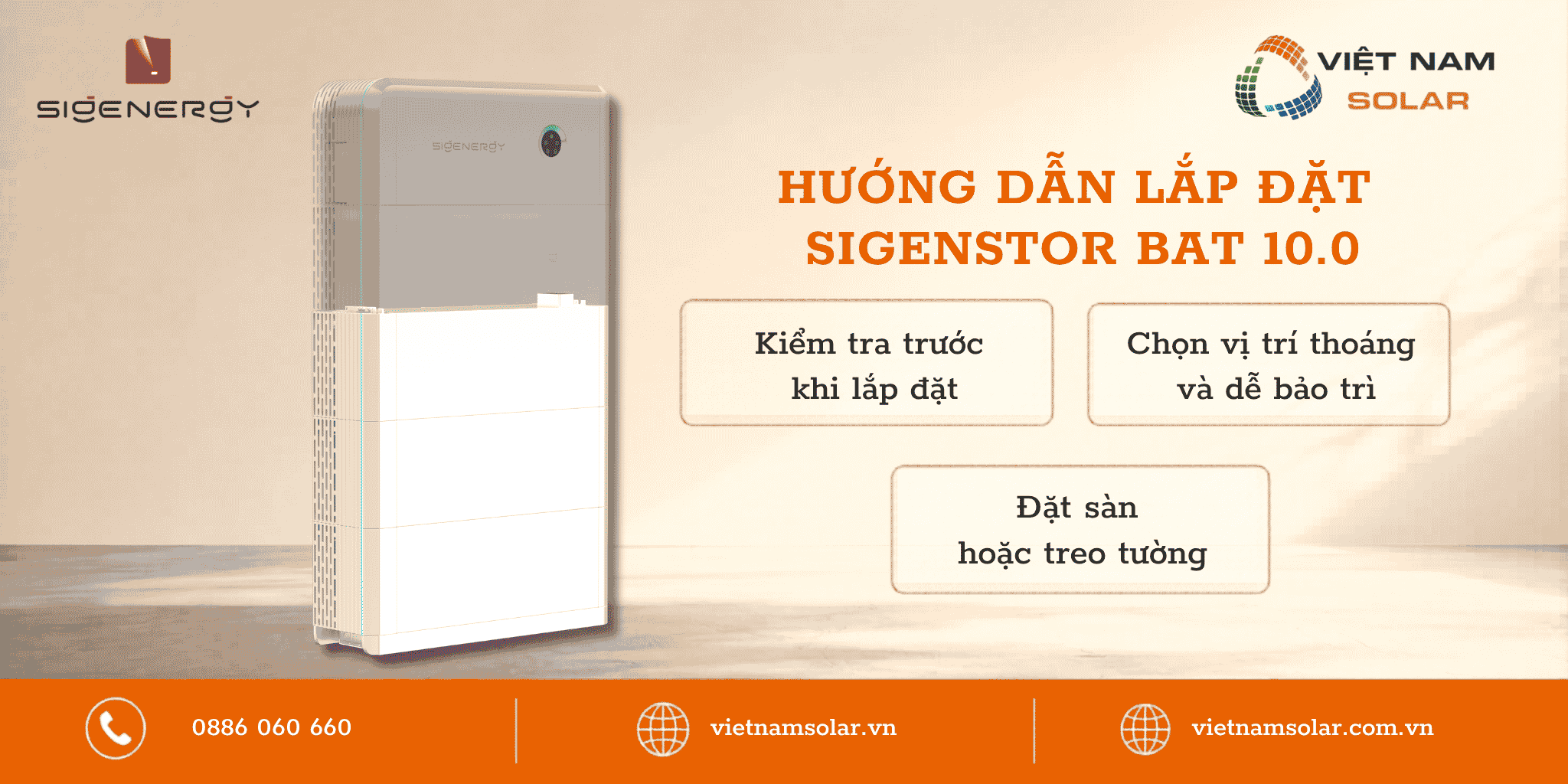 SigenStor BAT 10.0 - Lưu Trữ Điện Lithium Sigenergy 9kWh 2 huong dan lap dat pin luu tru dien lithium sigen 10kwh