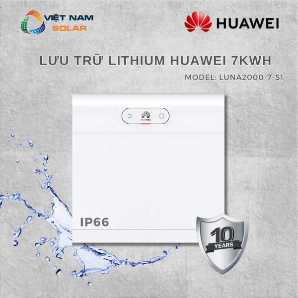 Pin Lưu Trữ Điện Lithium Huawei 7kWh - Bảo Hành 10 Năm - LUNA2000-7-S1